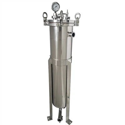 Carcaça do filtro de saco único de aço inoxidável